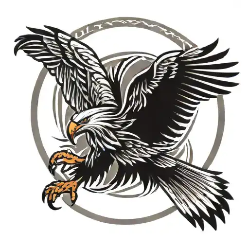 Tribal Flying Eagle From Above