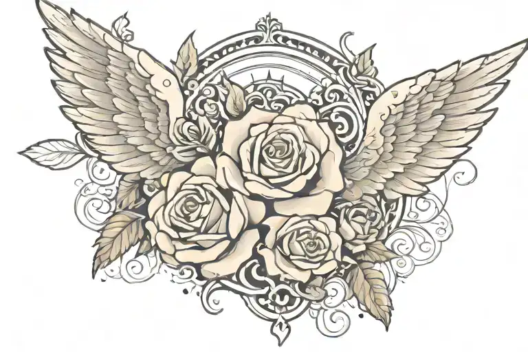 Rose And Wings Angel Wings Demaon