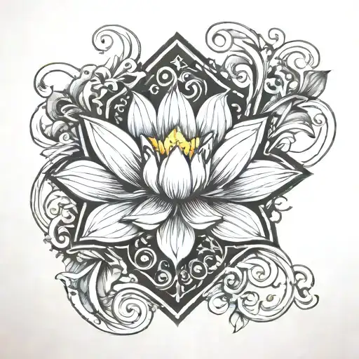 Lotus And On The Surface Of This Shield