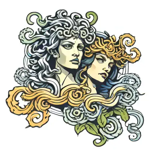 Medusa And Athena