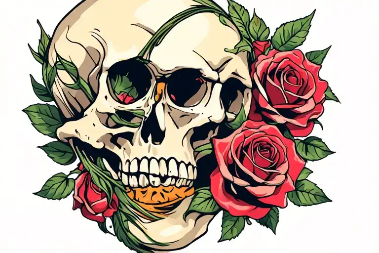 Skull And Roses