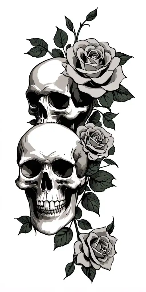 Skull And Roses