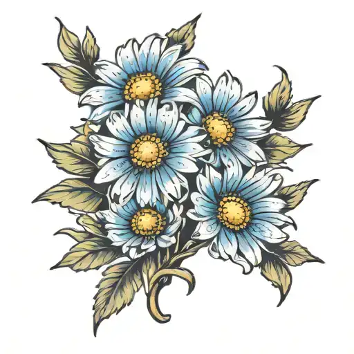 Blue Daisy Flowers