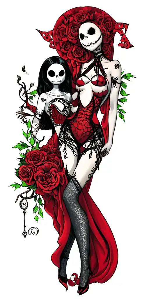 Corps Bride Und Nightmare Before Christmas Pinup Girl