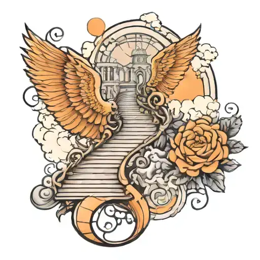 Tattoo With The Theme Stairway To Heaven