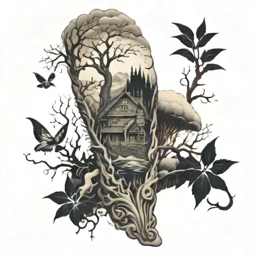 Sleeve Scary Nature Scene