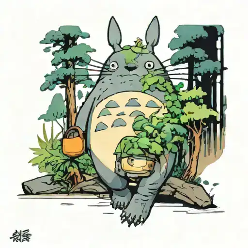 Totoro Walking In Forest