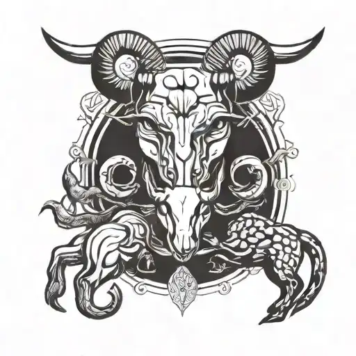Minimal Zodiac Taurus And Scorpio Combined