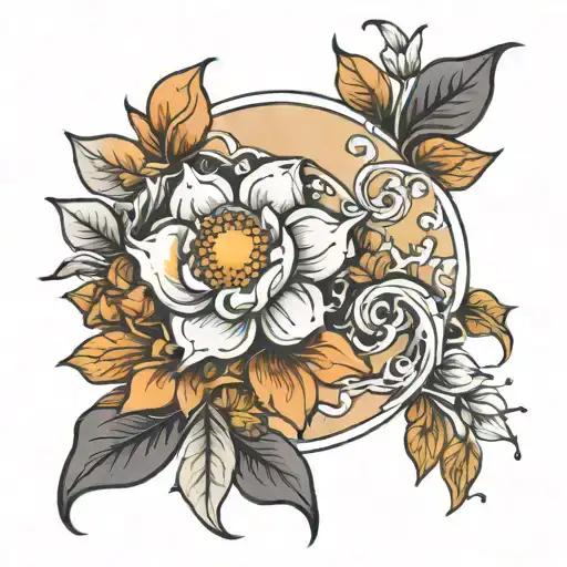 The Moon In A Flower Frame