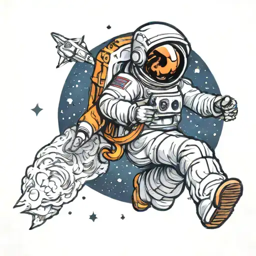 Space With Astronaut Suit