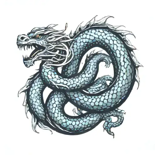 Dragon Tail With Snake Body Shaped Like