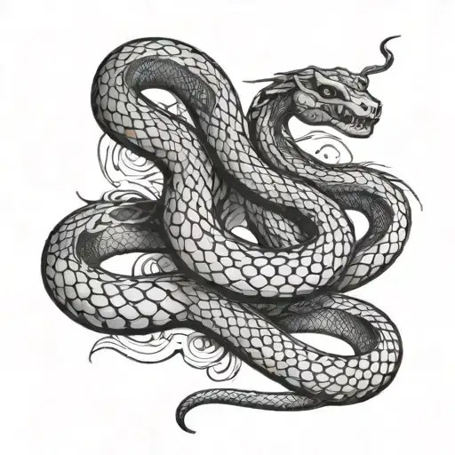 Black And White Snake Sleeve