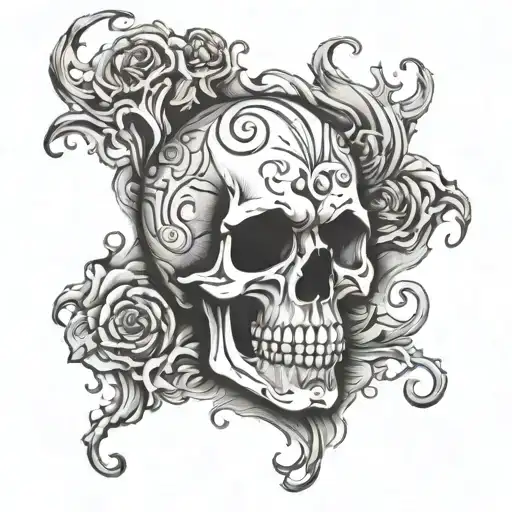 Skull And Smoke Forming The Shape