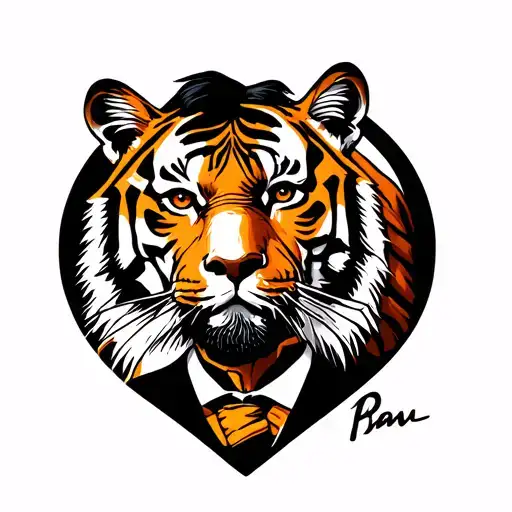 Abe Lincoln With A Tiger