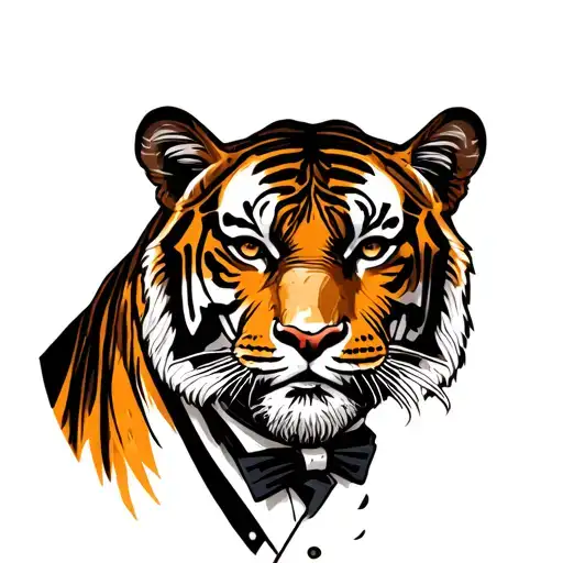 Abe Lincoln Next To A Tiger