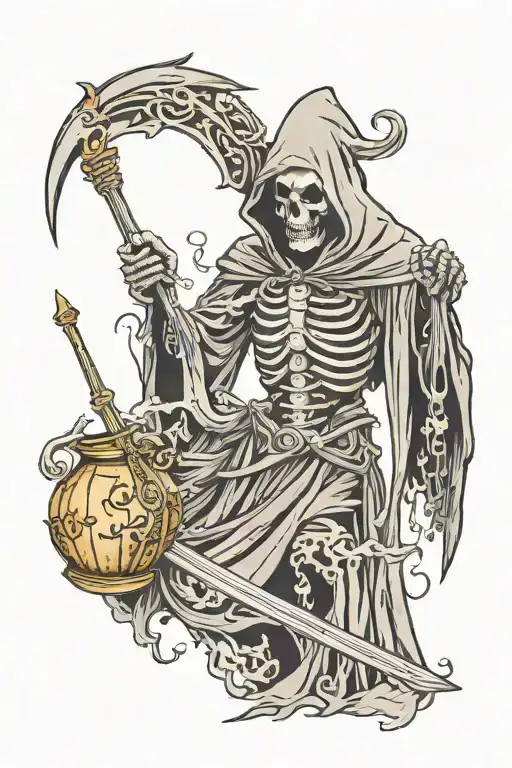 Grim Reaper Taking Your Soul And Giving You Money In Return