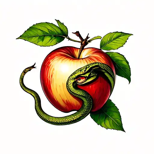 Apple Tree With Serpent Wrapped