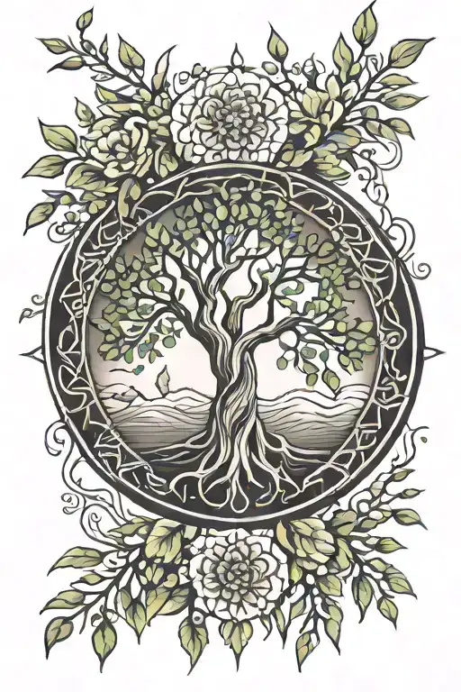 Willow Tree Mandala Back Ground