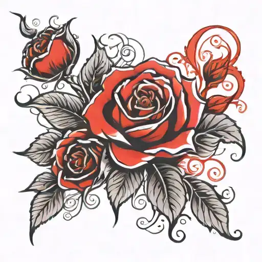 Red And Black Rose Smoke Effect