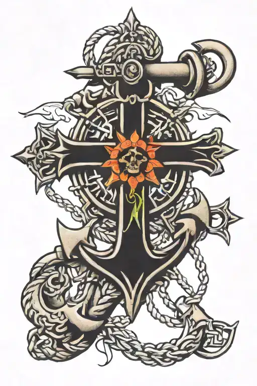 Cross And Anchor Hanging