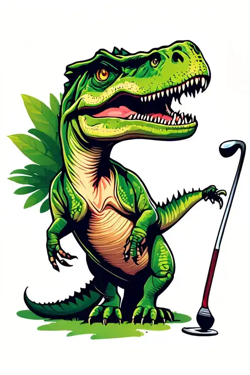 Dinosaur Golfing