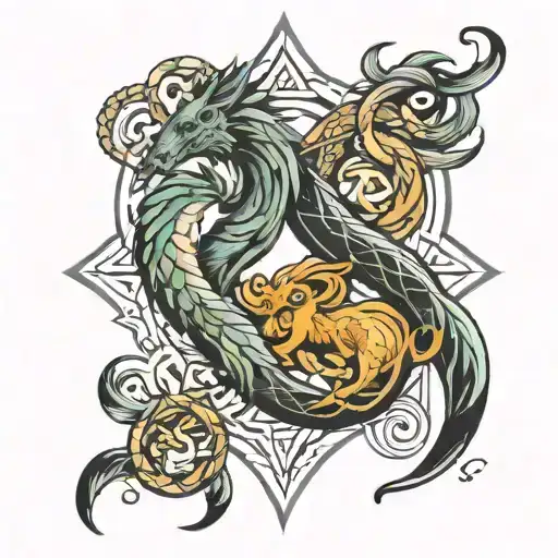 Zodiac Signs Intertwined