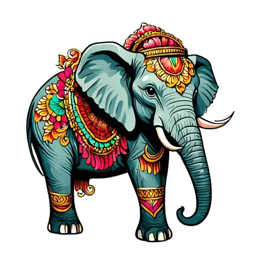 Elephant With Cornillos