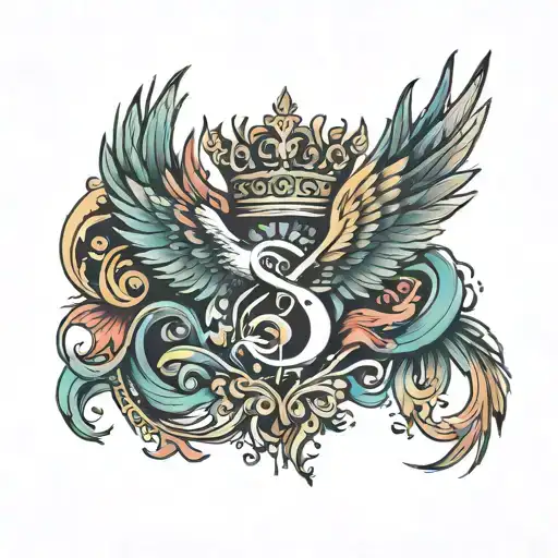 Rising Phoenix And Letter S Crown