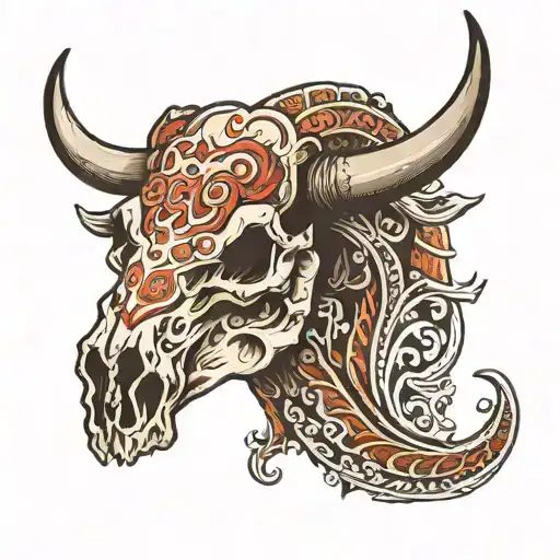 Bull Skull Western