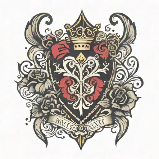 Hearts King Card Design Featuring