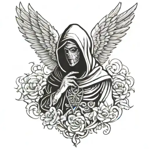 Hooded Dark Angel In Epacolyose