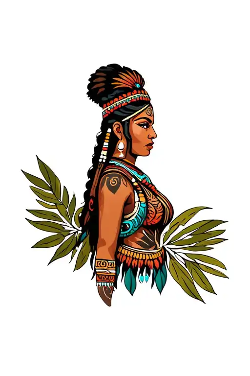 Taino Warrior Princess Side Profile