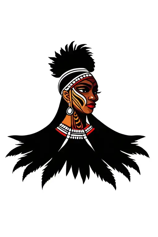Taino Warrior Princess Head Side Profile