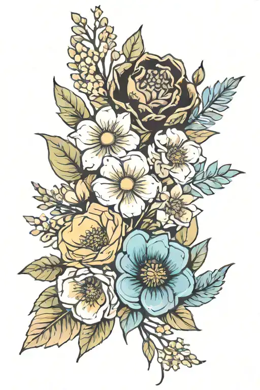 Bouquet Of Birth Flowers