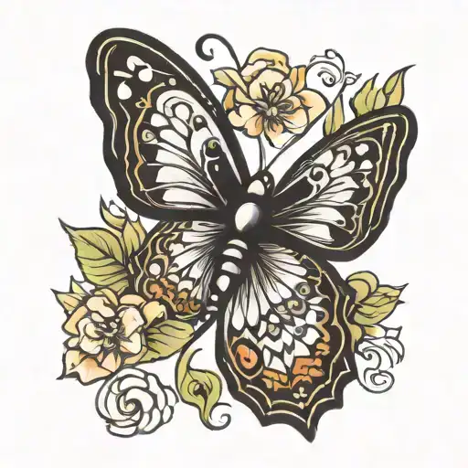 Black Monarch Butter Fly