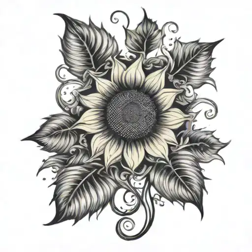 Sunflower Tatto Design