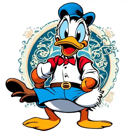 Donald Duck Sitting