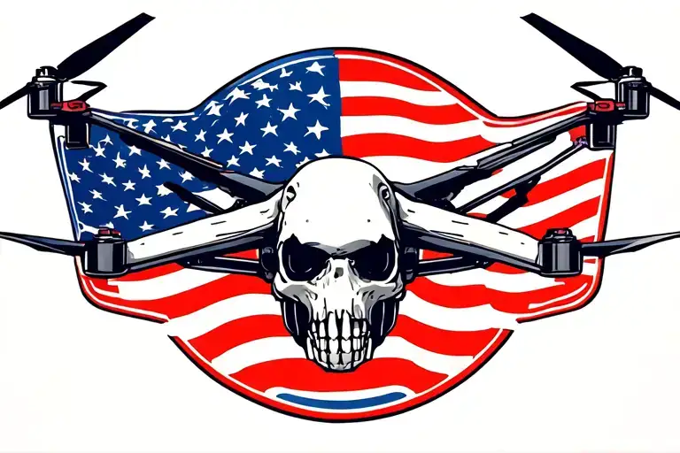 Drone With American Flag