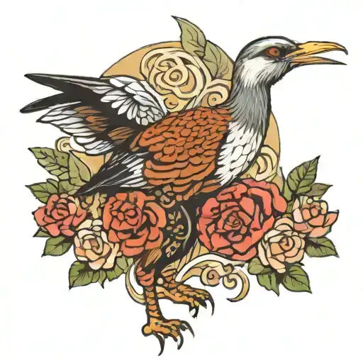 Bustard Standing On Ak-47