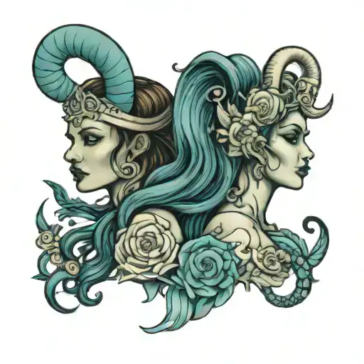 Aquarius Woman With Capricorn Woman With Water