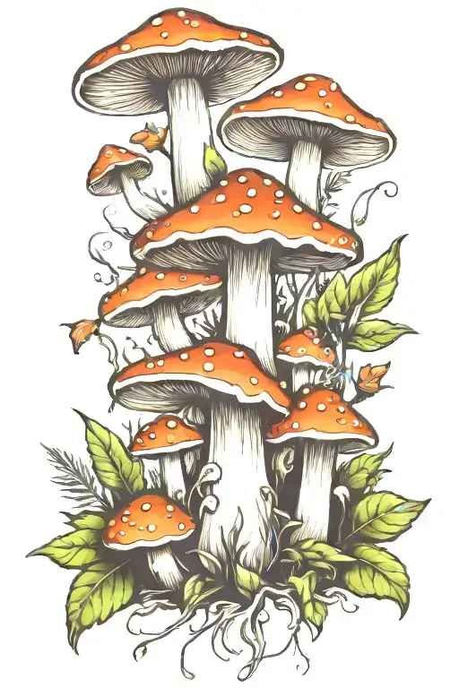 Forest Mushroom Growing