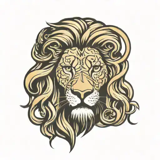 Face Lion And Jesus