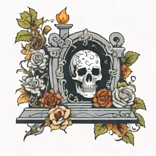 Grave Stone Altar Surrounded