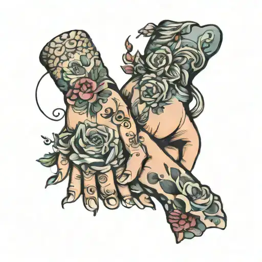 Daughter Holding Hands