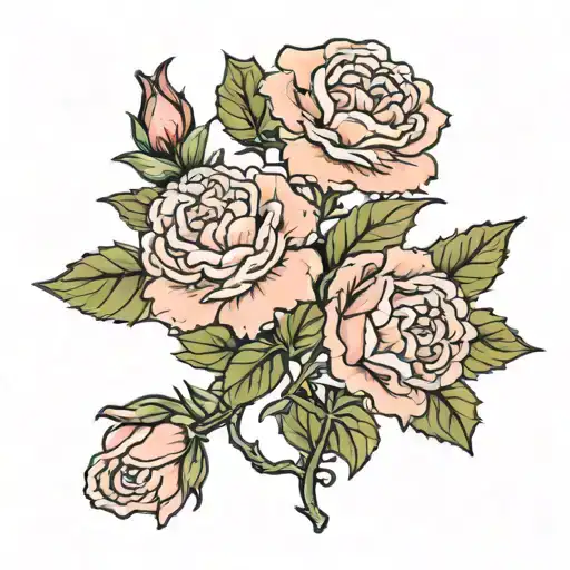 Carnation And Holly Flowers
