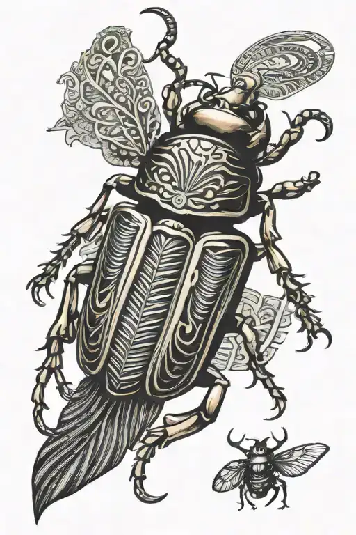 Dark Egyptian Beetle