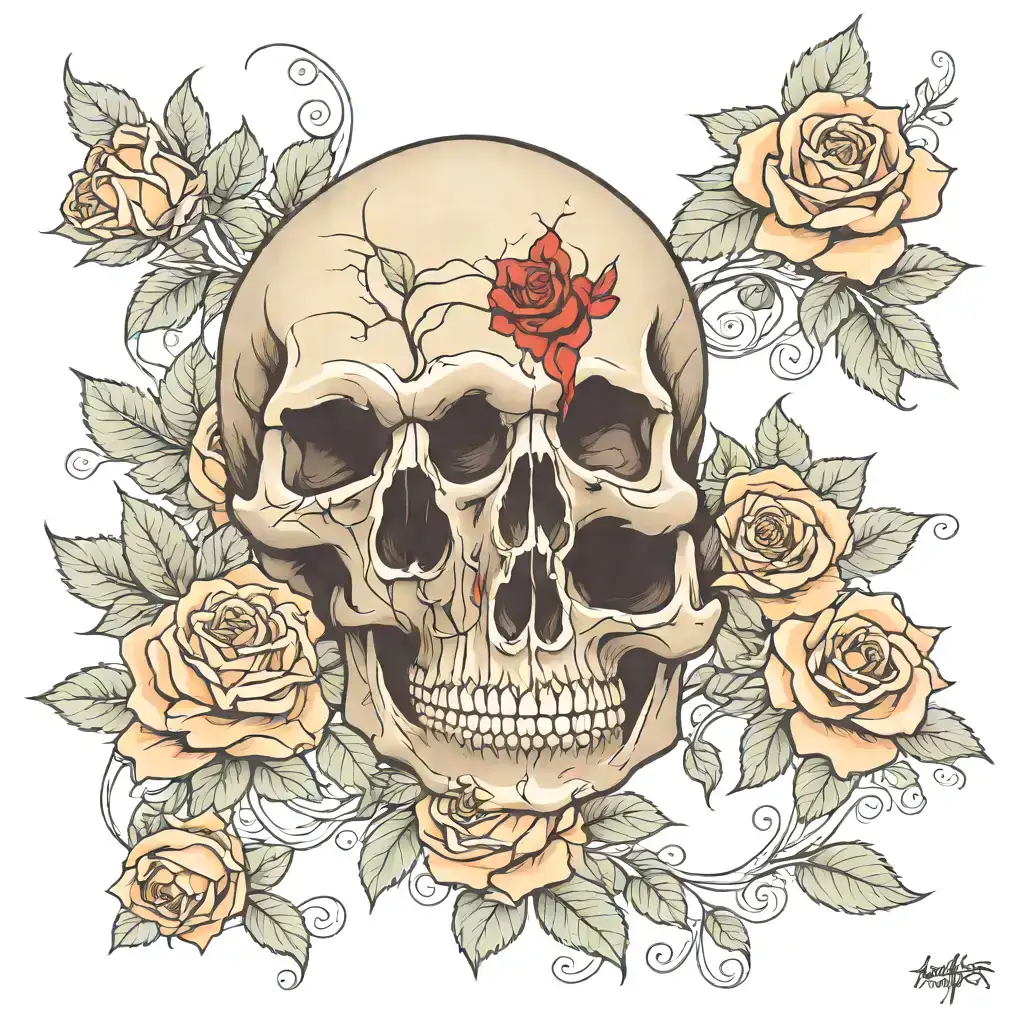 Skull And Roses
