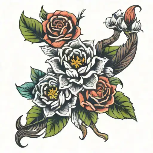 Bouquet With Each Flower Representing Birth Month