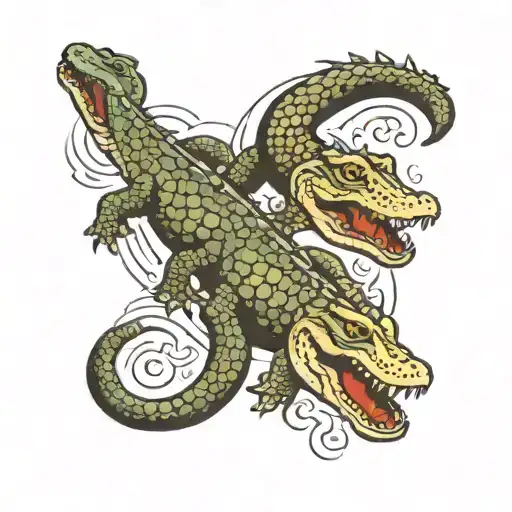 Ying And Yang Alligators