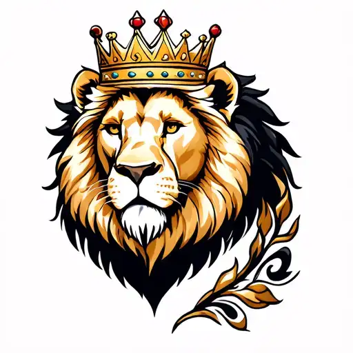 Lion Wearing A Crown